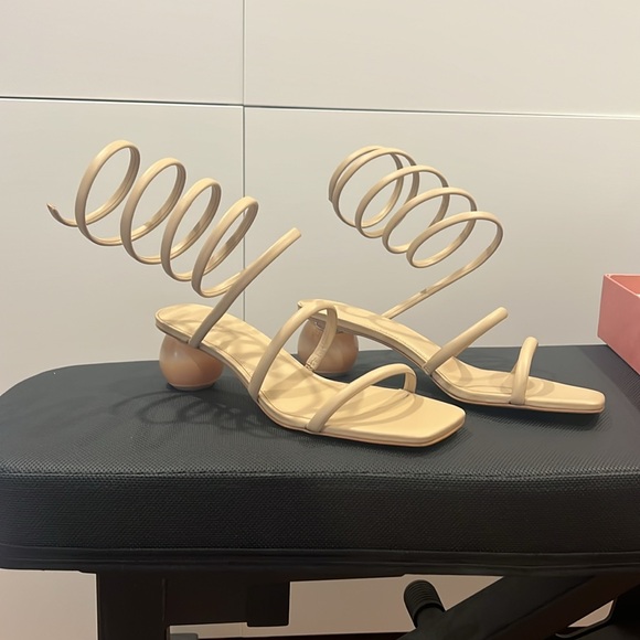 Cult Gaia Freya ball heel nude sandals 8.5 - Picture 6 of 9